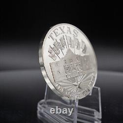 1975 TEXAS The Alamo Lone Star Cattle Oil Franklin Mint 925 Silver round C4830