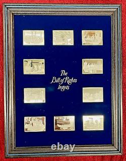 1975 The Bill Of Rights Ingots Collection Franklin Mint 11.3267 Tr Oz Sterling