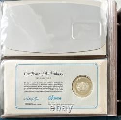 1975 UN Medallic First Day Covers Complete Set Sterling Silver 5 Medals