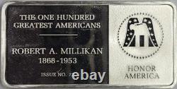 1976 500gr (33.6g). 925 Silver Proof 100 Greatest Americans Robert Millikan Bar