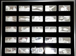 1976-84 Franklin Mint Air & Space 100 Piece Sterling Silver Ingot Set in Case
