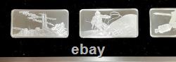 1976-84 Franklin Mint Air & Space 100 Piece Sterling Silver Ingot Set in Case