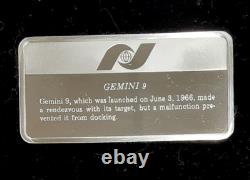 1976-84 Franklin Mint Air & Space 100 Piece Sterling Silver Ingot Set in Case