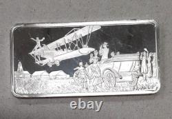 1976-84 Franklin Mint Air & Space 100 Piece Sterling Silver Ingot Set in Case