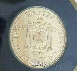 1976 BELIZE $100 PROOF GOLD COIN EXTREMELY RARE! ONLY 11,000 Mintage