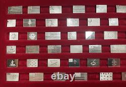 1976 FRANKLIN MINT The American Flags of the Revolution 64 Mini Sterling Silver