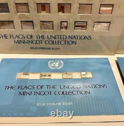 1976 Flags of the United Nations Mini-Ingots sterling Silver Ingots, 106 flags