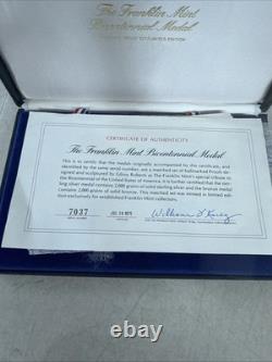 1976 Franklin Mint Bicentennial 4.16 ozt Sterling Silver and Bronze 2-Medal Set