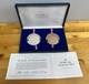 1976 Franklin Mint Bicentennial Medal Matched Proof Set Sterling & Bronze With Coa
