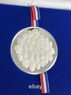 1976 Franklin Mint Bicentennial Medal Matched Proof Set Sterling & Bronze with COA