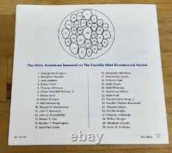 1976 Franklin Mint Bicentennial Medal Matched Proof Set Sterling & Bronze with COA