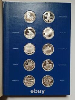 1976 Franklin Mint Fifty State Bicentennial Silver Medals Collection 52 Oz