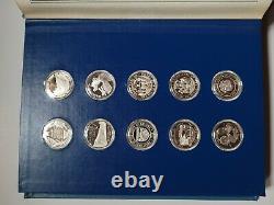 1976 Franklin Mint Fifty State Bicentennial Silver Medals Collection 52 Oz