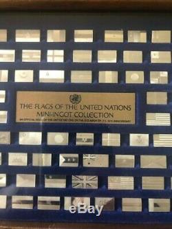1976 Franklin Mint Flags of the United Nations. 925 Sterling Silver 142 Ingots