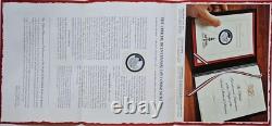 1976 Franklin Mint Official Bicentennial Day Commemorative Silver Medal Book COA