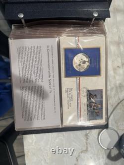 1976 Franklin Mint Postmasters of America FDC 14 Sterling Silver Cachet Set
