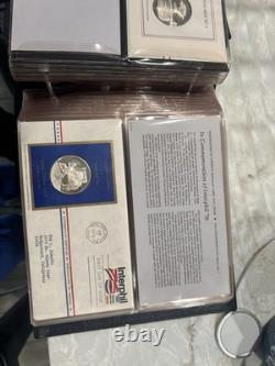 1976 Franklin Mint Postmasters of America FDC 14 Sterling Silver Cachet Set