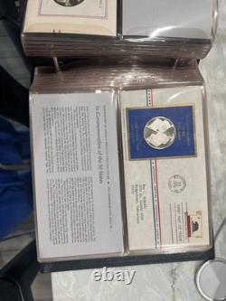 1976 Franklin Mint Postmasters of America FDC 14 Sterling Silver Cachet Set