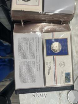 1976 Franklin Mint Postmasters of America FDC 14 Sterling Silver Cachet Set