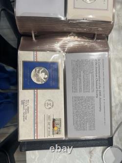 1976 Franklin Mint Postmasters of America FDC 14 Sterling Silver Cachet Set