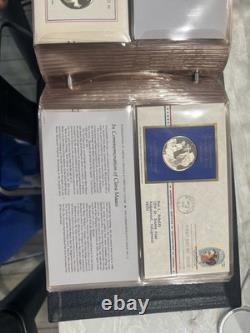 1976 Franklin Mint Postmasters of America FDC 14 Sterling Silver Cachet Set 1976 Franklin Mint Postmasters of America FDC 14 Sterling Silver Cachet Set