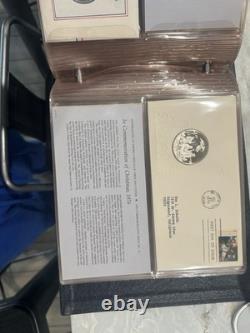 1976 Franklin Mint Postmasters of America FDC 14 Sterling Silver Cachet Set