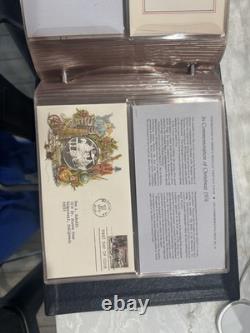 1976 Franklin Mint Postmasters of America FDC 14 Sterling Silver Cachet Set