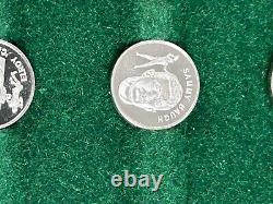 1976 Franklin Mint Pro Football Hall of Fame Silver Silver Mini Coin Set