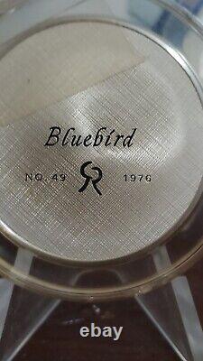 1976 Franklin Mint Roberts Birds Bluebird #49 925 Silver art bar round