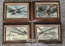 1976 Franklin Mint Silver Scenes in Frames. 925 Sterling Silver Set of Four Pics