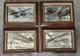 1976 Franklin Mint Silver Scenes In Frames. 925 Sterling Silver Set Of Four Pics