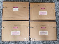 1976 Franklin Mint Silver Scenes in Frames. 925 Sterling Silver Set of Four Pics