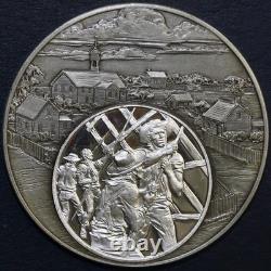 1976 Franklin Mint Sterling Silver Crown Thy Good WithBrotherhood Medal 1000GRAINS