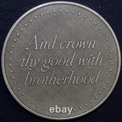 1976 Franklin Mint Sterling Silver Crown Thy Good WithBrotherhood Medal 1000GRAINS