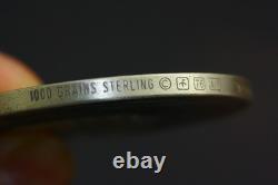 1976 Franklin Mint Sterling Silver Crown Thy Good WithBrotherhood Medal 1000GRAINS