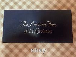 1976 Franklin Mint Sterling Silver Flags of the American Revolution WithCase