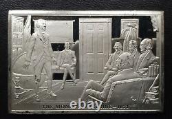 1976 Franklin Mint The Monroe Doctrine Silver Ingot Bar A1725