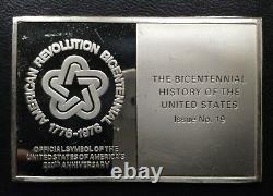 1976 Franklin Mint The Monroe Doctrine Silver Ingot Bar A1725