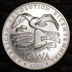 1976 IOWA Bicentennial Franklin Mint 1oz Des Moines Sterling Silver round C5914