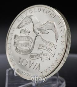 1976 IOWA Bicentennial Franklin Mint 1oz Des Moines Sterling Silver round C5914