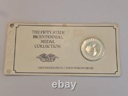 1976 New Mexico Cultural Mosaic 1oz Sterling Silver In Orginal Packaging