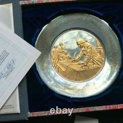 1976 Sterling Silver/24K Gold Bicentennial Commemorative John Hancock Plate