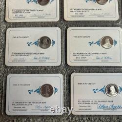 1976 To 1993 Franklin Mint Collectors Member Coins Silver
