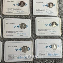 1976 To 1993 Franklin Mint Collectors Member Coins Silver