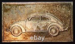 1976 VOLKSWAGEN Beetle Bug 1938 German car Franklin Mint 2oz 925 Silver bar 3619