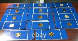 1977 FRANKLIN MINT Medallic History of American Presidency 94 Gold Plated Medals