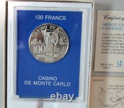 1977 Franklin Mint Casino de Monte Carlo 100 Francs 23 Gram Silver CHIP WithCert