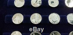 1977 Franklin Mint NASA, SPACE, SKY LAB, APOLLO, ETC mini coins set 60 coins