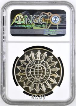1977 Franklin Mint Silver United Nations Peace Medal NGC PF 70 ULTRA CAMEO