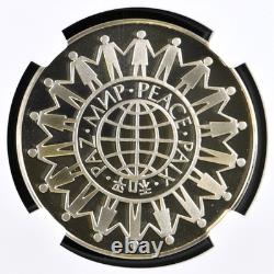 1977 Franklin Mint Silver United Nations Peace Medal NGC PF 70 ULTRA CAMEO